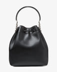 Jimmy Choo Women's Bon Bon Bucket Burgundy Soft Shiny Smooth Calf Leather Bucket Bag