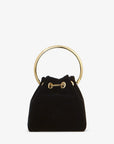 Jimmy Choo Women's Black Velvet Bag with Metal Handle