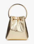 Jimmy Choo Women's Bon Bon Gold Mirror Fabric Mini Bag with Metal Handle