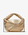 Jimmy Choo Women's Gold Metallic Nappa Bag with Twisted Handle
