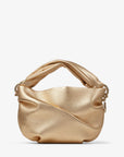 Jimmy Choo Women's Gold Metallic Nappa Bag with Twisted Handle