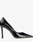 Jimmy Choo Women's Black Nappa and Patent Leather Pumps