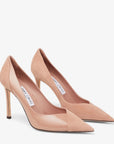 Jimmy Choo Women's Cass 95 Ballet Pink Suede and Patent Pumps