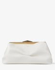Jimmy Choo Women's Diamond Frame Clutch Latte Soft Calf Leather Clutch Bag with Chain Strap