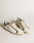 Golden Goose Men’s Super-Star sneakers with perforated star and glossy midnight-blue leather heel tab