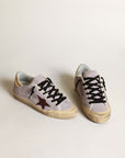 Golden Goose Women's Super-Star in lilac suede with a brown star and gold heel tab