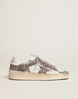 Golden Goose Women's Stardan sneakers in white leather and silver glitter