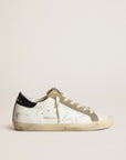 Golden Goose Women's Women's Super-Star sneakers with perforated star and glossy midnight-blue leather heel tab