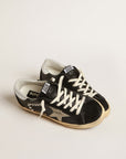 Golden Goose Women’s Super-Star in black leather and suede with silver studs