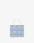 Givenchy Women's Mini G Tote shopping bag in 4G washed denim