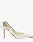 Jimmy Choo Women's Love 85 Latte Nappa and Mesh Pointed-Toe Pumps