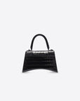 Balenciaga WOMEN'S HOURGLASS XS HANDBAG IN BLACK