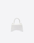 Balenciaga WOMEN'S HOURGLASS XS HANDBAG IN WHITE