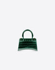 Balenciaga WOMEN'S HOURGLASS XS HANDBAG IN FOREST GREEN