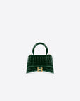 Balenciaga WOMEN'S HOURGLASS XS HANDBAG IN FOREST GREEN