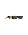 Balenciaga Women's DYNASTY RECTANGLE SUNGLASSES IN BLACK