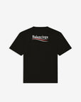 Balenciaga MEN'S POLITICAL CAMPAIGN T-SHIRT LARGE FIT IN BLACK