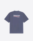 Balenciaga MEN'S POLITICAL CAMPAIGN T-SHIRT LARGE FIT IN GREY