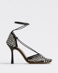 Bottega Veneta Women's Sparkle Stretch Sandals in Black