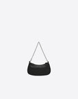 Balenciaga WOMEN'S LE CAGOLE MINI PURSE WITH CHAIN CROCODILE EMBOSSED WITH RHINESTONES IN BLACK