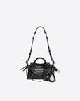 Balenciaga WOMEN'S NEO CAGOLE XS HANDBAG IN BLACK