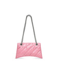 Balenciaga WOMEN'S CRUSH SMALL CHAIN BAG QUILTED IN PINK