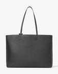 Jimmy Choo Women's Nine2Five E/W Black Grained Calf Leather Tote Handbag with JC Emblem