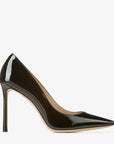 Jimmy Choo Women's Romy 100 Black Patent Leather Pointy Toe Pumps