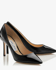 Jimmy Choo Women's Romy 85 Black Patent Leather Pointy Toe Pumps