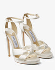 Jimmy Choo Women's Ivory Satin Platform Sandals