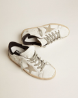 Golden Goose Women's Super-Star sneakers with black heel tab and metal stud lettering