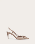 Valentino Garavani Women’s VLogo Signature Calfskin Slingback Pump 80 mm