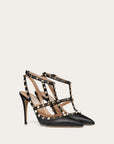 Valentino Garavani Women’s Rockstud Grainy Calfskin Ankle Strap
