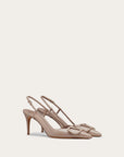 Valentino Garavani Women’s VLogo Signature Calfskin Slingback Pump 80 mm