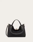 Valentino Garavani Women's SMALL ROCKSTUD GRAINY CALFSKIN BAG WITH CONTRASTING LINING