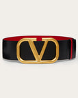 Valentino Garavani Women’s REVERSIBLE VLOGO SIGNATURE BELT IN POLISHED CALFSKIN