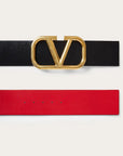 Valentino Garavani Women’s REVERSIBLE VLOGO SIGNATURE BELT IN POLISHED CALFSKIN